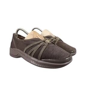 Bzees Shoes Womens 8 Slip On Fashion Casual Comfort Career Stretch Walking Taupe